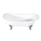 Aqua Eden Clawfoot Bathtubs, 71.63 L, 29.75 W, White/Brushed Nickel, Cast Iron VCT7DS7231NL8 - alternate 1